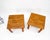 Pair of solid teak Danish Mid-Century Modern square side end coffee tables mint.