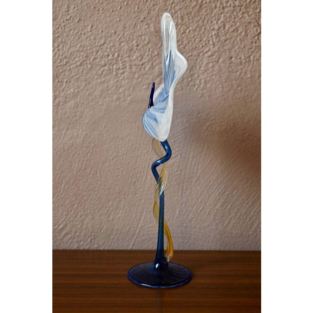 Decorative Blown Glass Flower by Per Linnemann-Schmidt, 1980s For Sale - Image 6 of 11