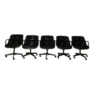 Knoll Charles Pollack Executive Armchairs - Set of 5 For Sale