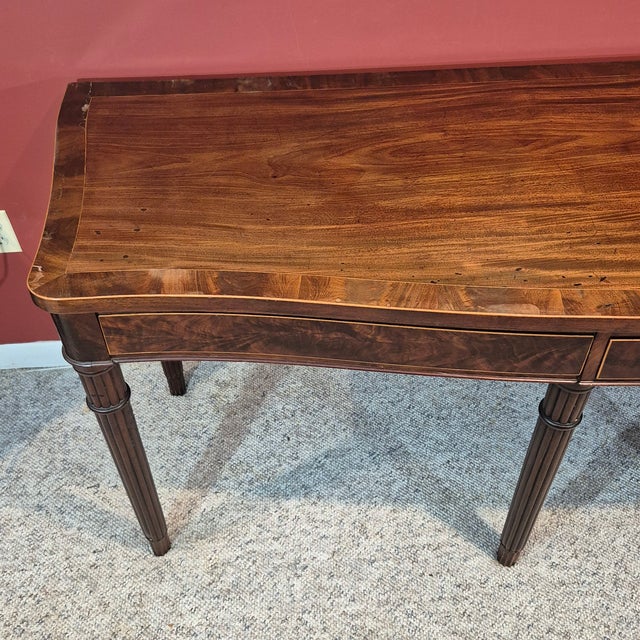 Late 18th Century Circa 1790 Gillows Era George III English Regency Mahogany Serpentine Sideboard Table Serving Table For Sale - Image 5 of 17