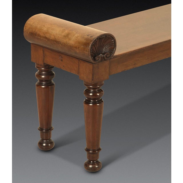 Long Regency Mahogany Hall Bench, 1820 For Sale - Image 4 of 12