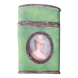 18th Century French Shagreen and Silver Aide Memoire With Ballooning Motif For Sale