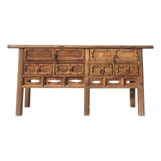 Carved Early 19th Century Elm Console For Sale