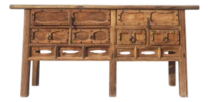 Carved Early 19th Century Elm Console
