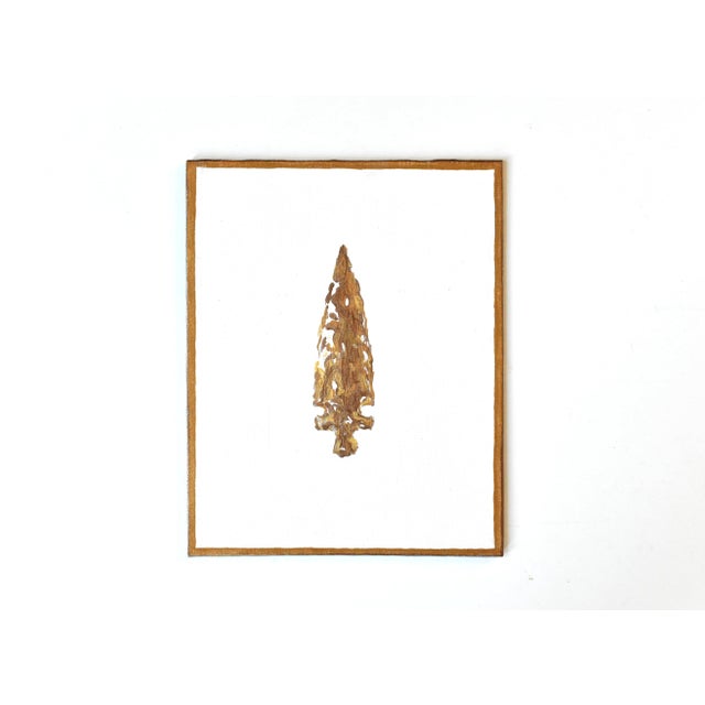Contemporary Gold Gilt Arrowhead Painting Chairish