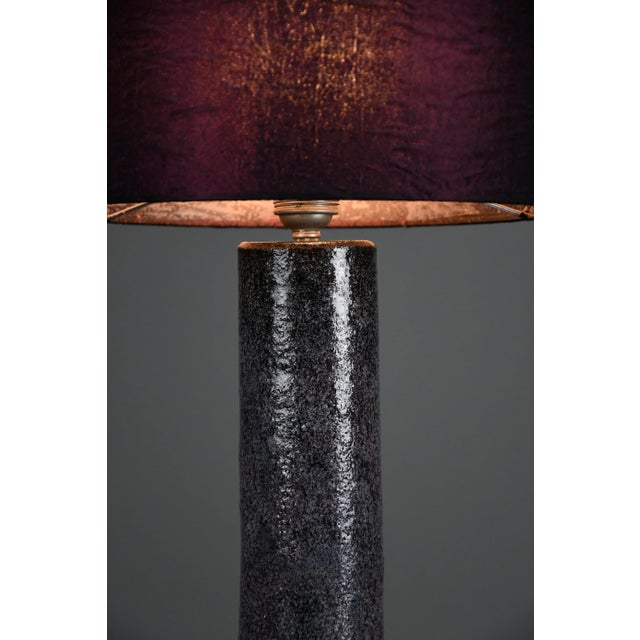 Mid-Century Modern Purple Ceramic Table Lamp by Pieter Groeneveldt, 1960 For Sale - Image 9 of 10