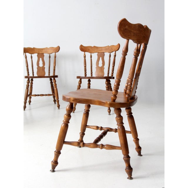 Vintage Dearborn Co Farmhouse Dining Chairs Set of 4 For Sale - Image 4 of 18