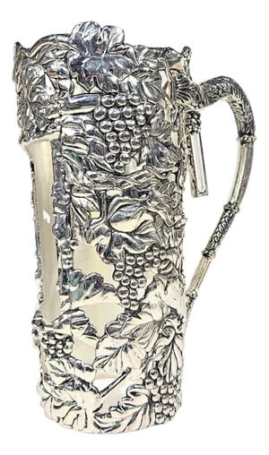 Silver Grape Leaf Wine Bottle Holder