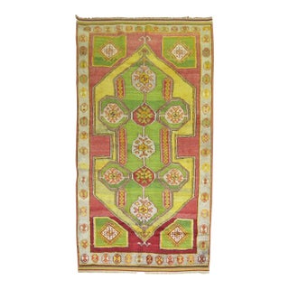 Apple Green Turkish Konya Carpet For Sale