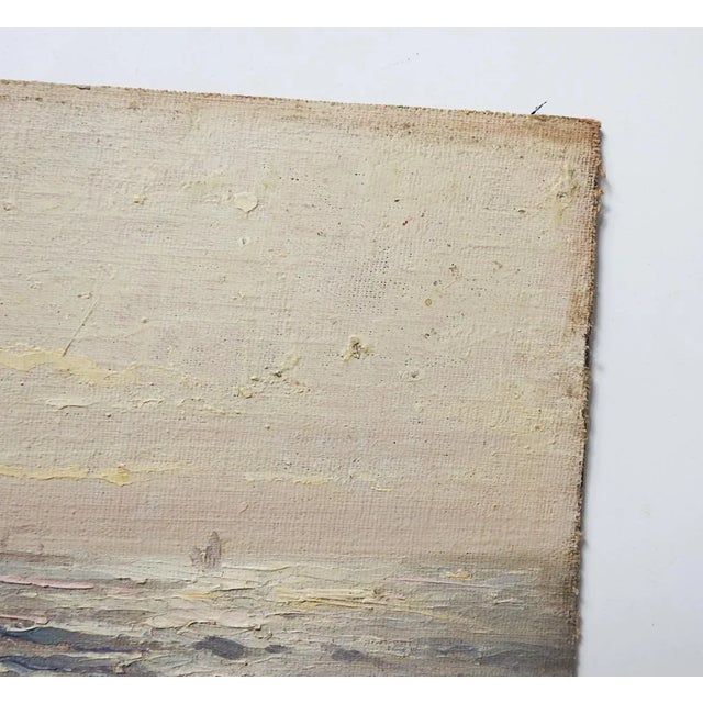 Small Early 20th Century Rocky Coastal Seascape Painting For Sale - Image 4 of 6