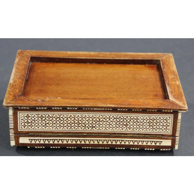 Moorish Handcrafted Middle Eastern Mosaic Inlaid Decorative Box For Sale - Image 4 of 13