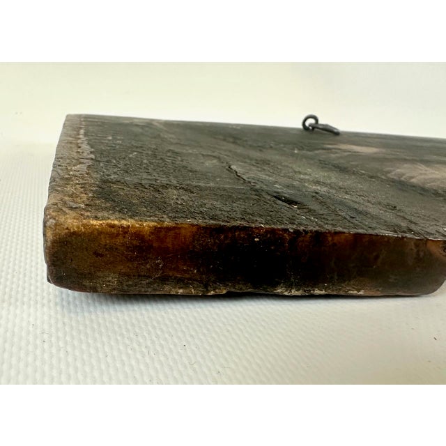 Gold Antique Slovenian Folk Art Beehive Front Board with Saint Catherine of Alexandria, 19th Century For Sale - Image 8 of 11