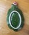 Vintage Portuguese Majolica Style Strawberry Leaf Dish by Olfaire – French Country Green Glazed Ceramic Catchall For Sale - Image 4 of 10