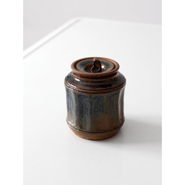 Contemporary Vintage Studio Pottery Jar For Sale - Image 3 of 12