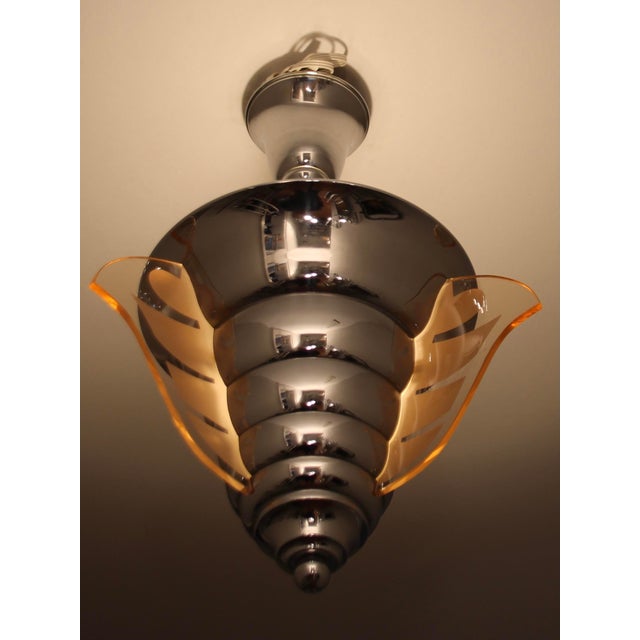 Art Deco Pendant Lamp by Henri Petitot for Maison Petitot, 1930s For Sale - Image 10 of 11