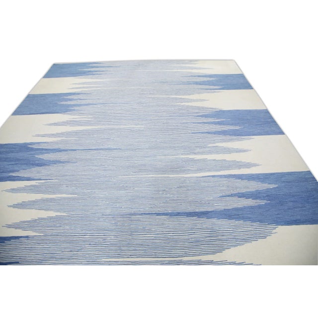 Early 21st Century Early 21st Century Handmade Modern Kilim Rug 9'2 X 12'2 For Sale - Image 5 of 7