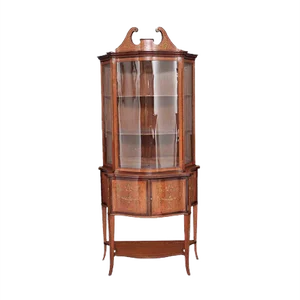 Antique Satinwood Inlaid Display Cabinet