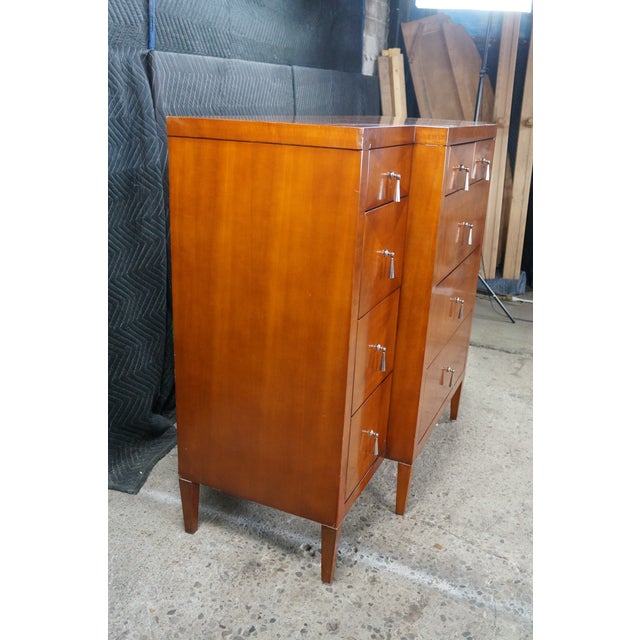 Late 20th Century Michael Vanderbyl for Baker Furniture Archetype Cherry Dresser Console Chest 54", Attributed For Sale - Image 12 of 18
