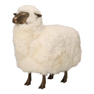 Old Plank Solid Bronze Sheep For Sale