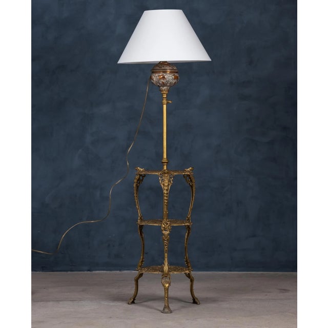 Beautiful floor lamp with a lot of details, Danish design, ca. 1940s. Great quality and very heavy lamp. Would make a...