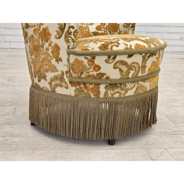 Small Danish Armchairs in Brown/Beige Furniture Fabric, 1970s, Set of 2 For Sale - Image 15 of 18