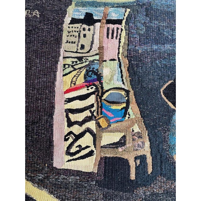 Mid-Century French Aubusson Tapestry by Chantal Aynes, 1960s For Sale - Image 9 of 18