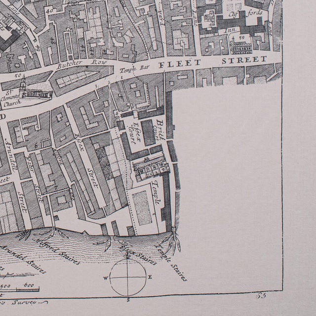 Vintage 18th Century Street Map, London, Lincoln's Inn, the Strand, Cartography For Sale - Image 11 of 11