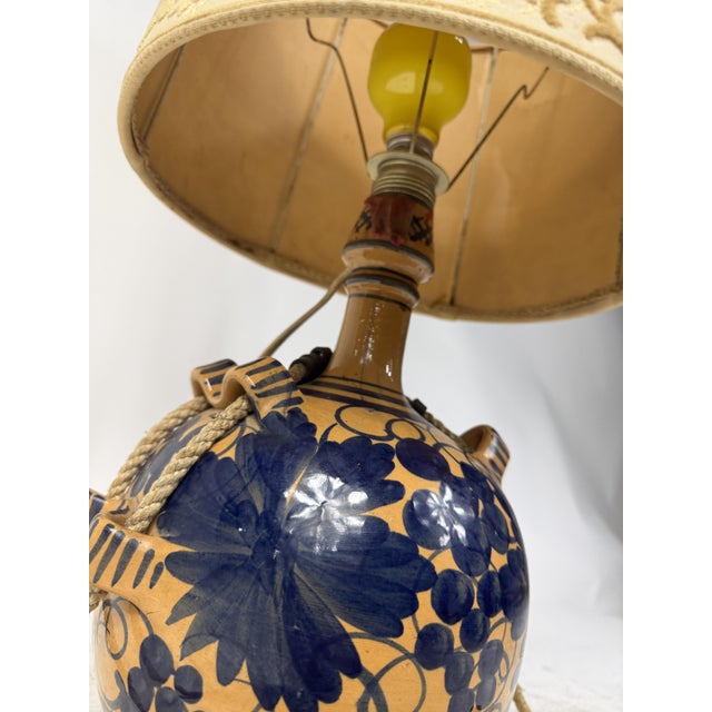 Hand-Painted Terracotta Table Lamp, Italy, 1960s For Sale - Image 4 of 12