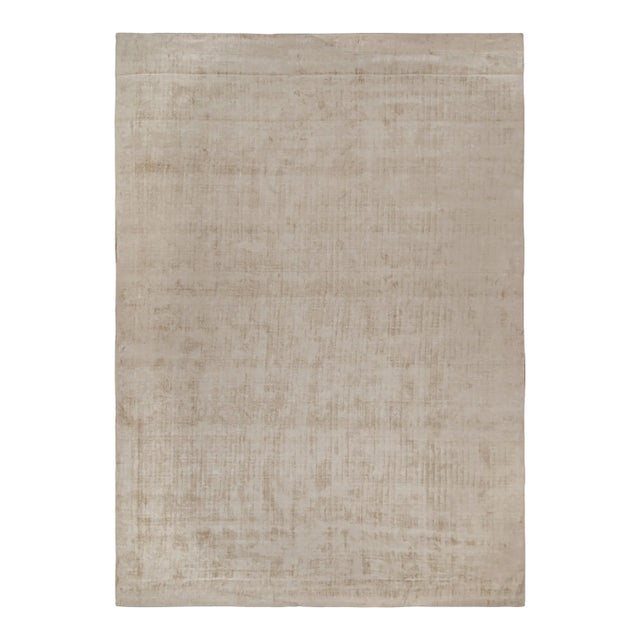 Rug & Kilim’s Modern Rug in Solid Beige - 14x20 For Sale