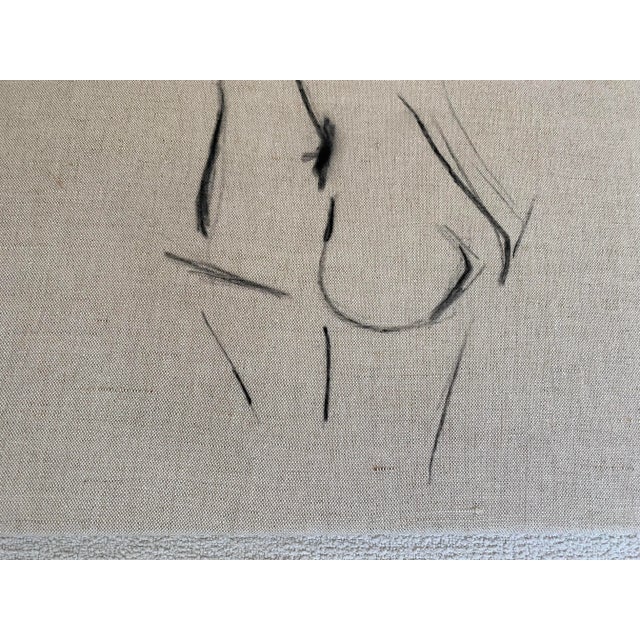Original Abstract "Nude Study" in Charcoal on Old, Repurposed Canvas by Kendra Dennis For Sale In Little Rock - Image 6 of 12