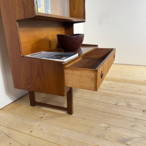 Vintage Teak Bookcase with Glass Doors For Sale - Image 12 of 13