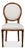 Warm, open-grained walnut surrounds the oval back associated with Louis XVI seating. Cream upholstery fills the oval and...