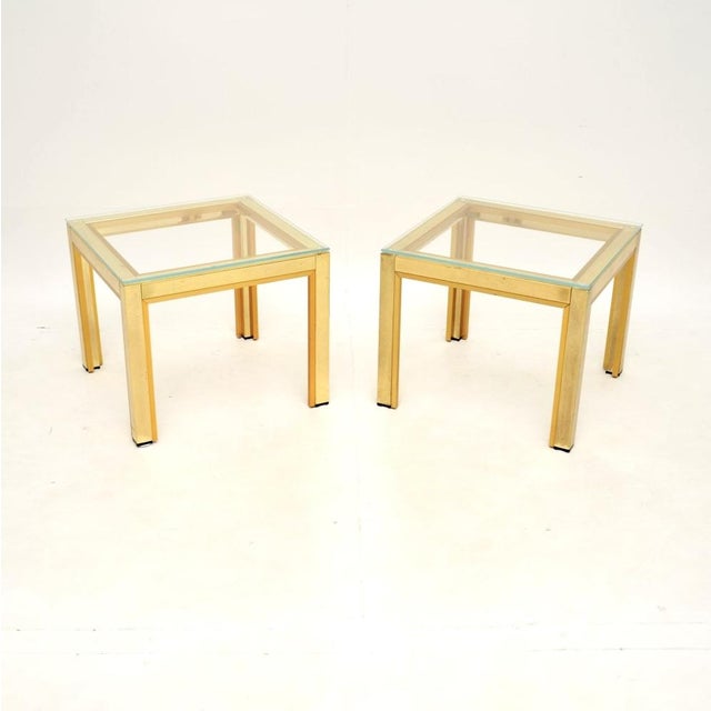 Vintage Italian Brass Side Tables attributed to Renato Zevi, 1970, Set of 2 For Sale - Image 6 of 6