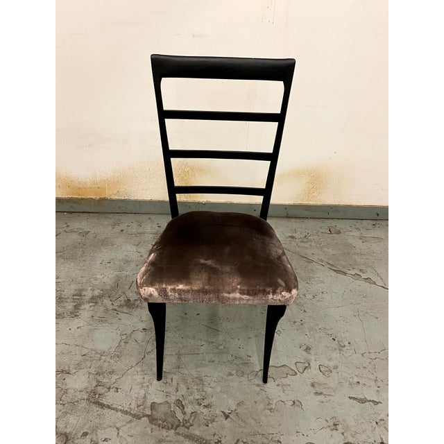 Textile Set of 4 Vintage Italian Dining Chairs For Sale - Image 7 of 9