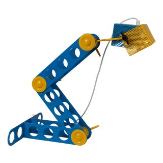 Adjustable Meccano Table Lamp by Lisola Che Non Cè, Italy, 1970s For Sale