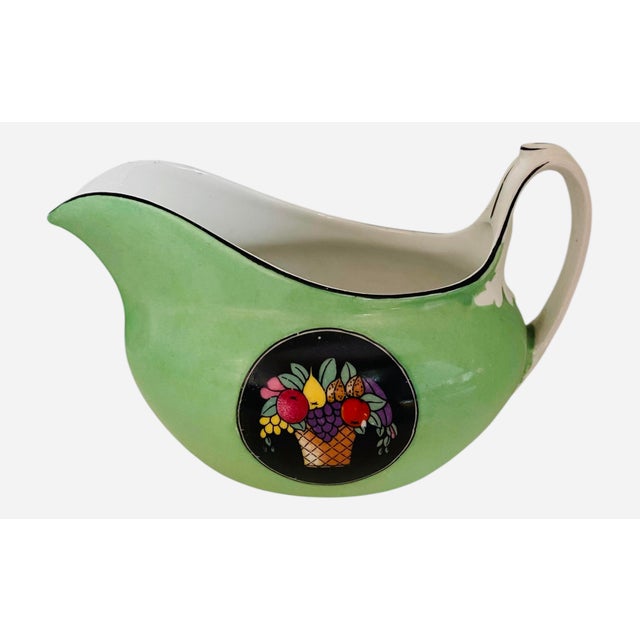 Art Deco Green F & W Tea Service, Set/3 For Sale - Image 4 of 10