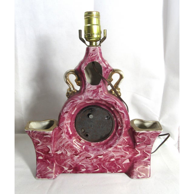 Ceramic Mid 20th Century Mid-Century Lanshire Lamp / Clock For Sale - Image 7 of 12