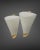 - Pair of sconces from the Belgian company Deknudt - Well suited for the bathrooms - Made of opaline glass and brass -...