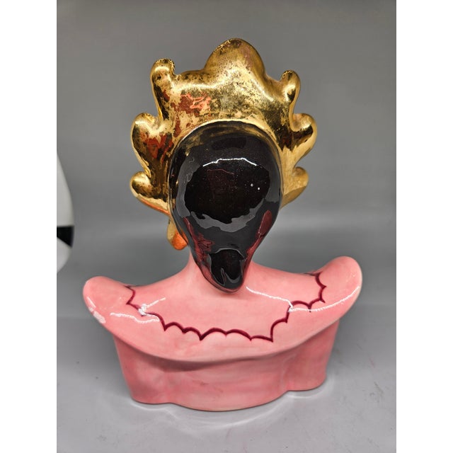 Vintage Hobbiest Ceramics, Pasadena 8" Ceramic Pottery Asian Female Figure, 1983 For Sale - Image 4 of 6