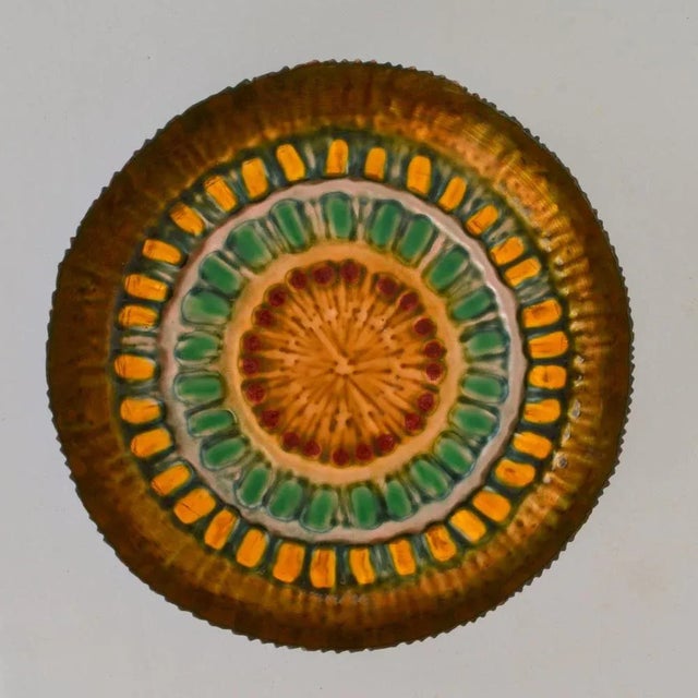 1960s Large Gold Enamel Dish in the Style of Paolo De Poli, Italy, 1960s For Sale - Image 5 of 7