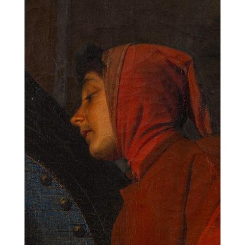 F. Valaperta, Ghismunda and Guiscardo, Oil on Canvas For Sale - Image 9 of 11