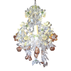1960's Original French Regency Cut Crystal Petal/ Flowered Chandelier Style Maison Bagues - Over 500 Crystal Petals.