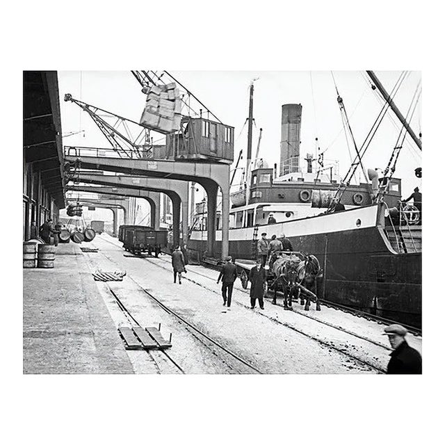 Karl Heinrich Lämmel, Cargo Quay Near the Bridge at the Harbor, Germany, 1934, Photograph For Sale