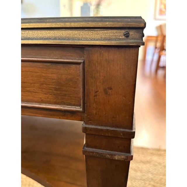 1950s 1950s Vintage Baker Furniture Neoclassical Single Drawer Walnut Table - Original Condition - 1955 For Sale - Image 5 of 11