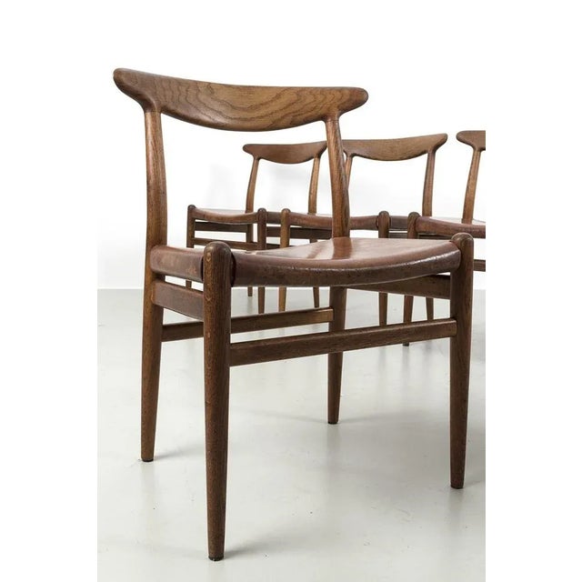 ‘the master of the chair’ hans j. Wegner designed these rare ‘w2’ chairs in 1953 for c.m. Madsens from denmark. The design...