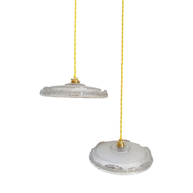 Art Deco Pendant Lights, 1930s, Set of 2 For Sale