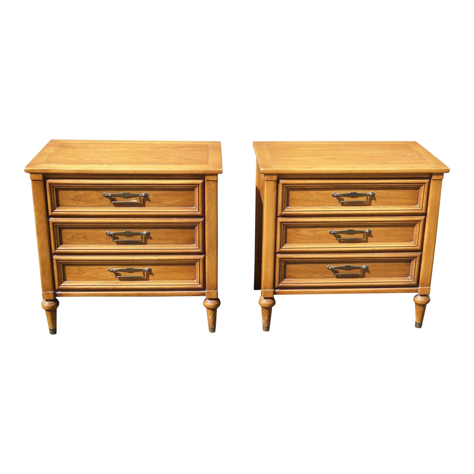 White Fine Furniture Co. MidCentury Modern Nightstands A Pair Chairish