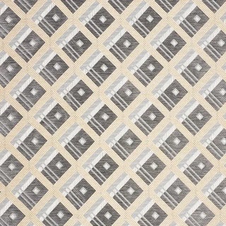 Sample - Schumacher Legrad Argyle Fabric in Charcoal For Sale