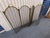 Mid 20th Century Antique Brass Folding Fireplace Screen – Four‑Panel Arched Mesh Guard With Handles For Sale - Image 5 of 6