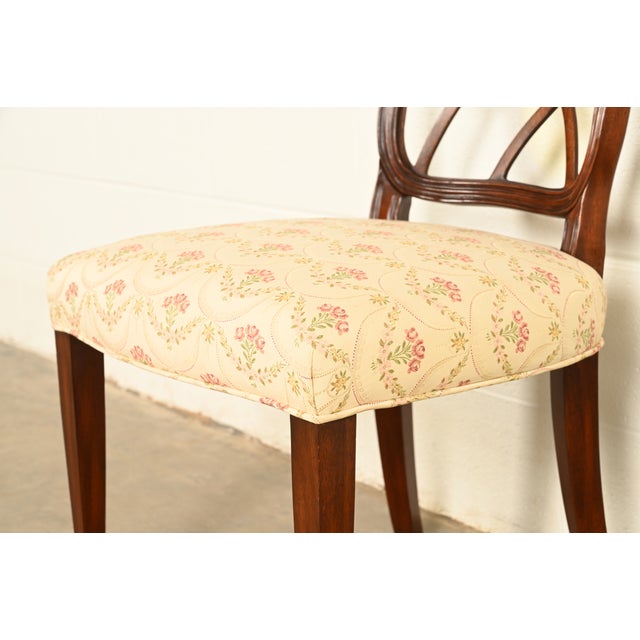 Kindel Furniture Style Federal Carved Mahogany Dining Chairs, Set of Six For Sale - Image 9 of 13